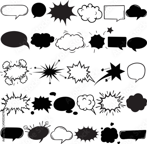 Vector illustration of the cloud figurines