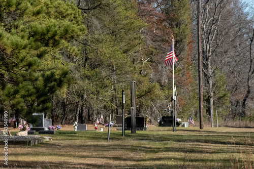 cemetery in the middle of the woods 