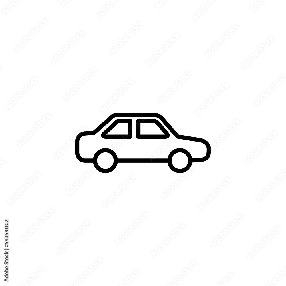 Car icon vector illustration. car sign and symbol. small sedan