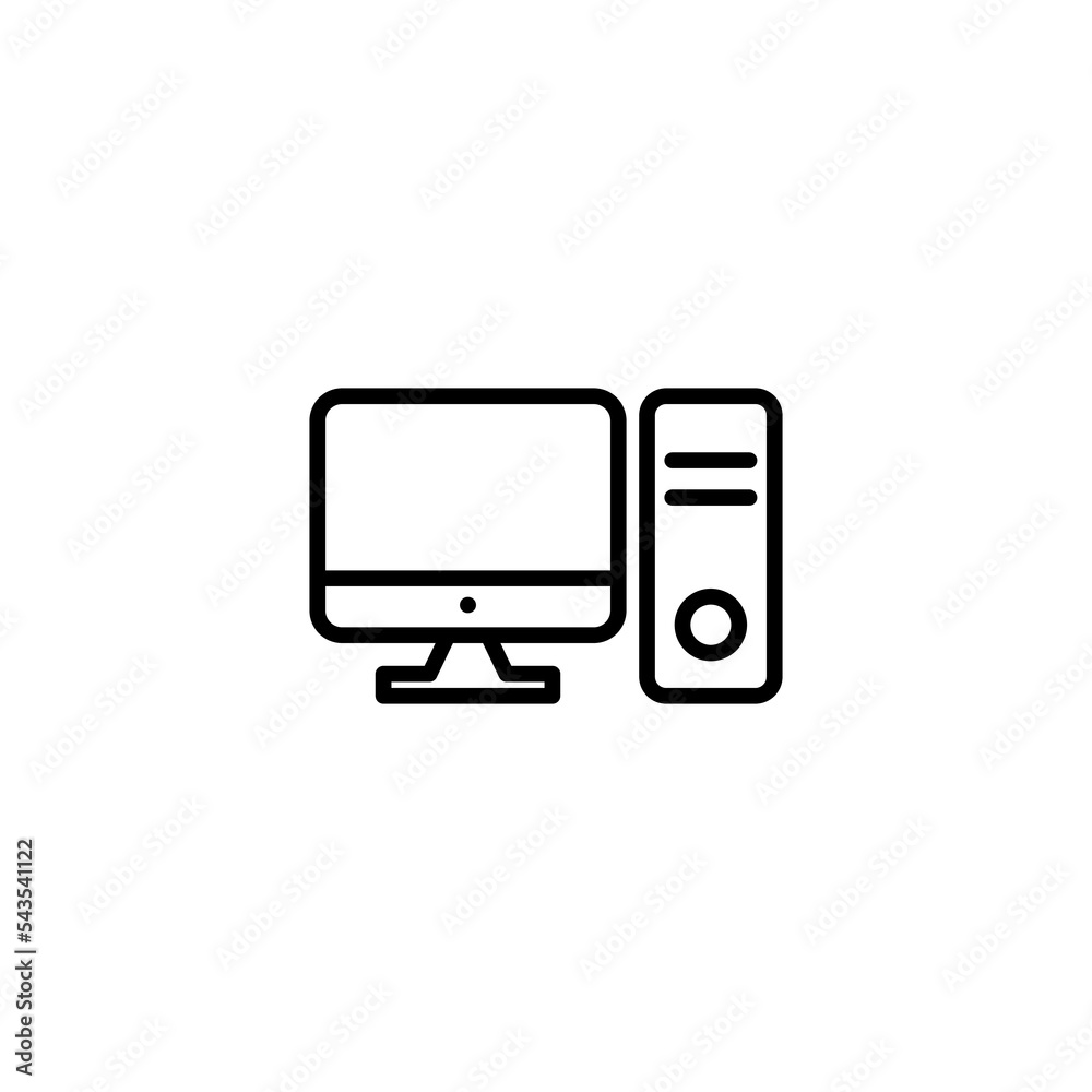 Computer icon vector illustration. computer monitor sign and symbol Computer icon vector illustration. computer monitor sign and symbol