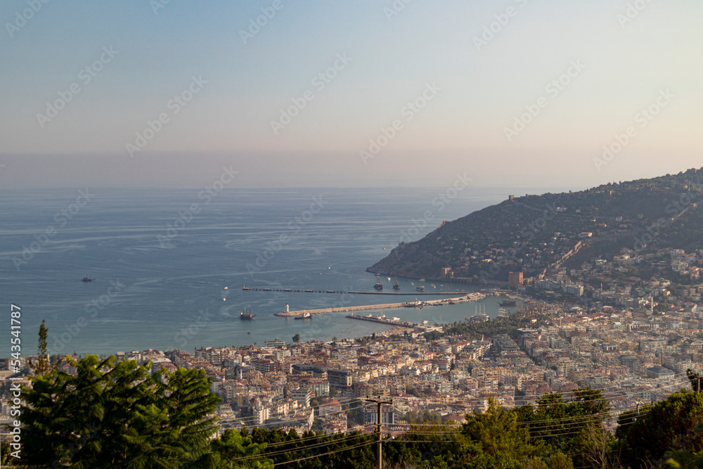 Fototapeta premium the coastline seen from above