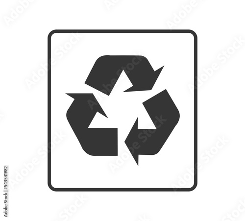 Black recycling icon.