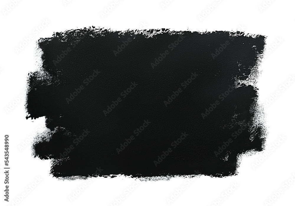 Beautiful strokes of black paint on white background
