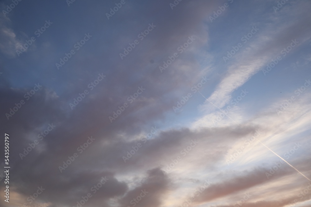 Fototapeta premium Picturesque view of blue sky with clouds