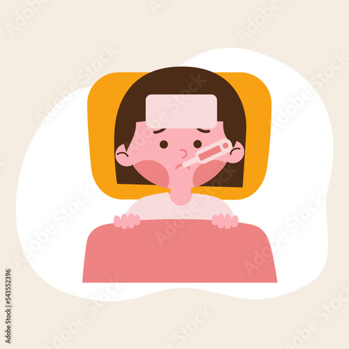 Girl having fever