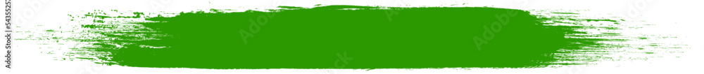 Green brush stroke isolated on background. Paint brush stroke vector for green ink paint, grunge design element, dirt banner, watercolor design, dirty texture. Trendy brush stroke, vector illustration