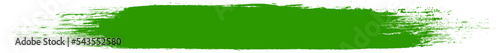 Green brush stroke isolated on background. Paint brush stroke vector for green ink paint, grunge design element, dirt banner, watercolor design, dirty texture. Trendy brush stroke, vector illustration