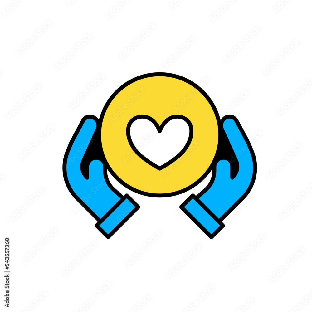 icon full color love, like, feedback review, comment, bubble chat, text, communication, chatting. editable color stroke and fill. outline and filled colorful icon style.