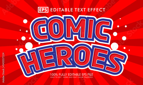 Comic heroes editable text effect