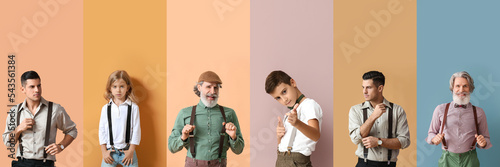 Group of stylish people wit...