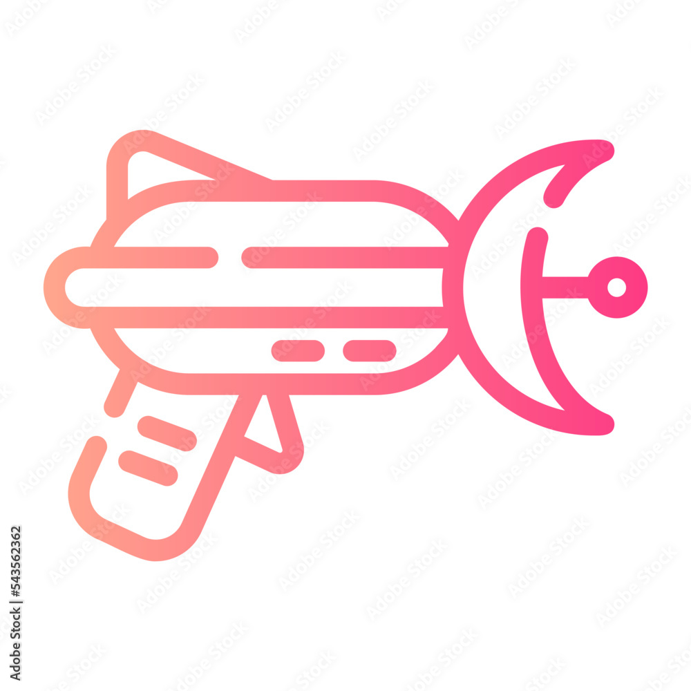 space gun gradient icon space gun gradient icon