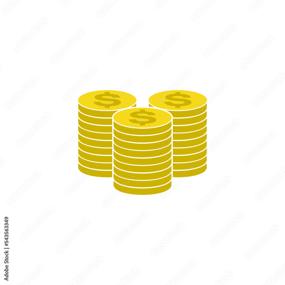 coin money icon set, coin money vector set flat design sign symbol coin money icon set, coin money vector set flat design sign symbol