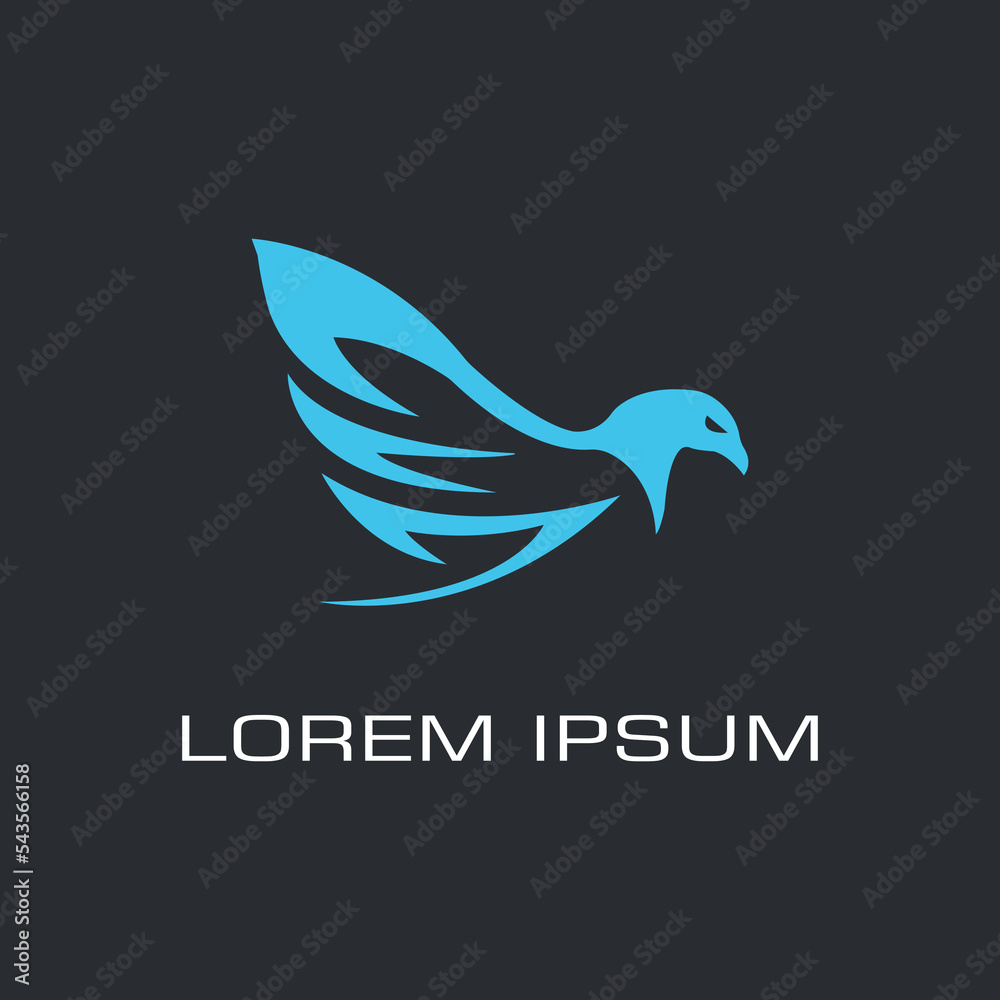 Fototapeta premium Dove bird logo design template. Vector Illustration.