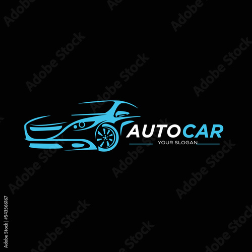 Abstract Lines Car Logo Vector. Vector illustration