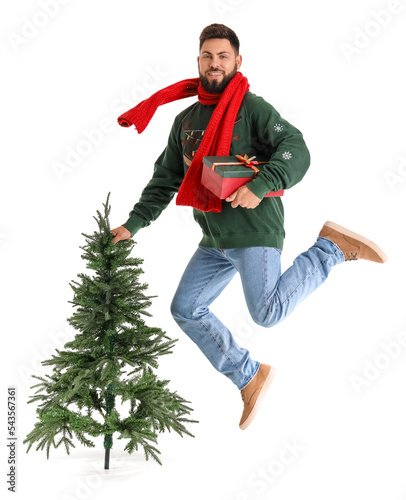 Handsome man with Christmas...
