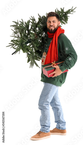Handsome man with Christmas...