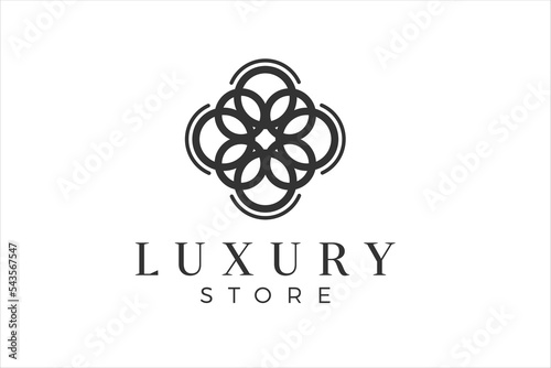 Mandala ornament logo design icon symbol ornate decorative illustration simple minimalist