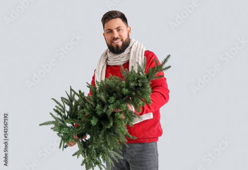Handsome man with Christmas...
