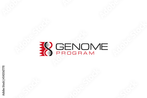 DNA logo design Bahrain national flag icon symbol