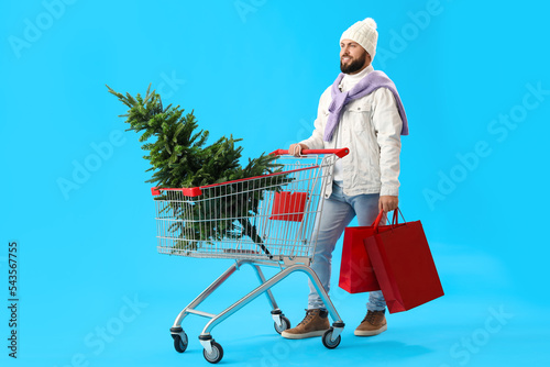 Handsome man with shopping ...