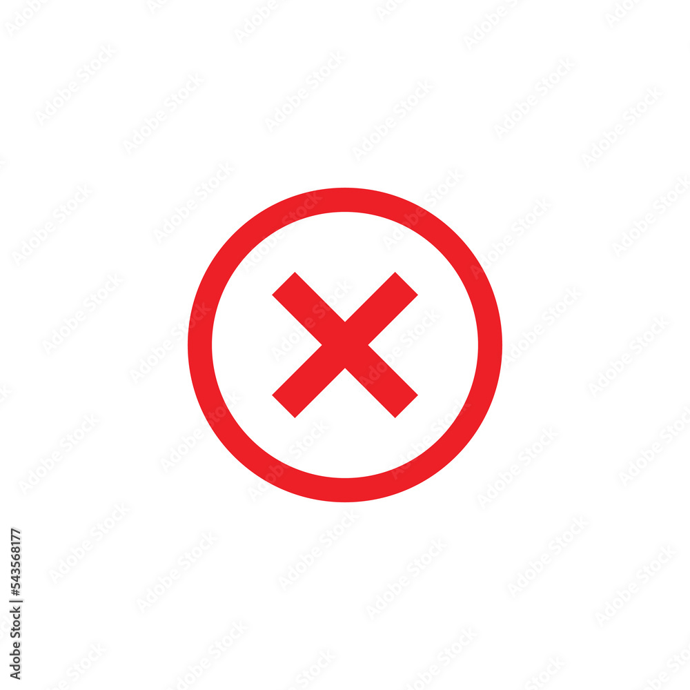 sign Red Cross Mark clean vector icon sign Red Cross Mark clean vector icon
