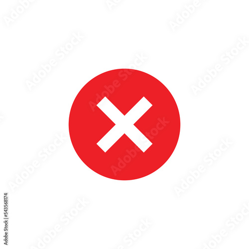 Free Download sign Red Cross Mark clean vector icon - GFXLoad