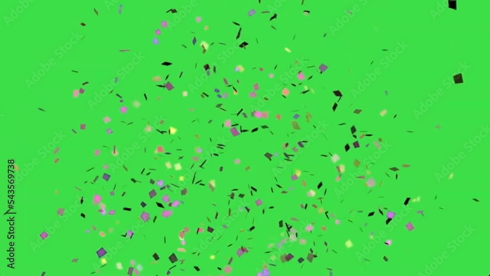 Confetti Falling on Green Screen Confetti Falling on Green Screen