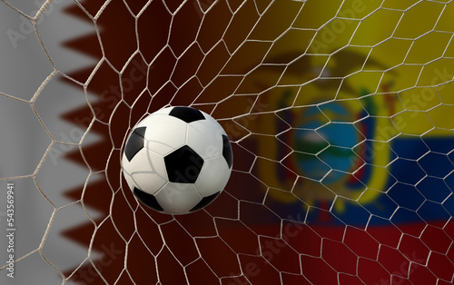 Football Cup competition between the national Qatar and national Ecuador.