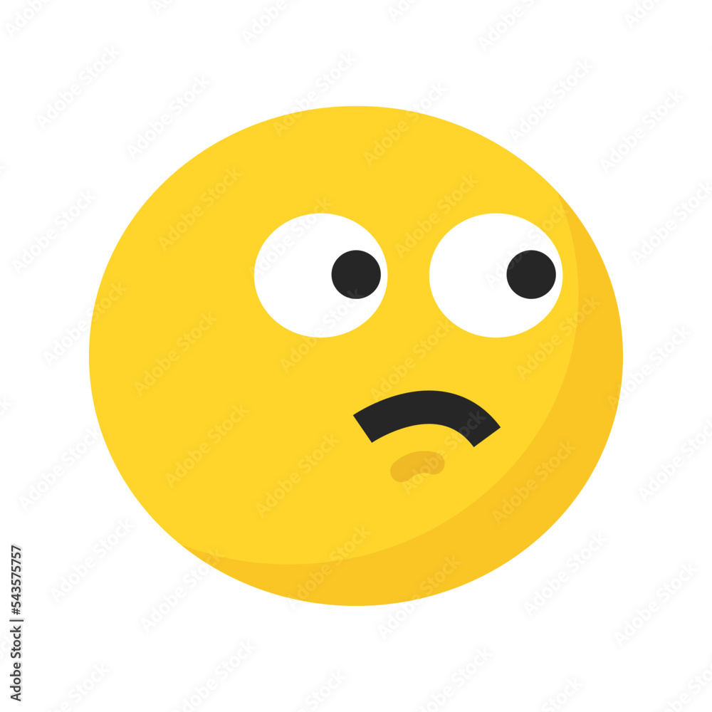 Emoji emoticon yellow face confuse funny symbol illustration smile happy Emoji emoticon yellow face confuse funny symbol illustration smile happy