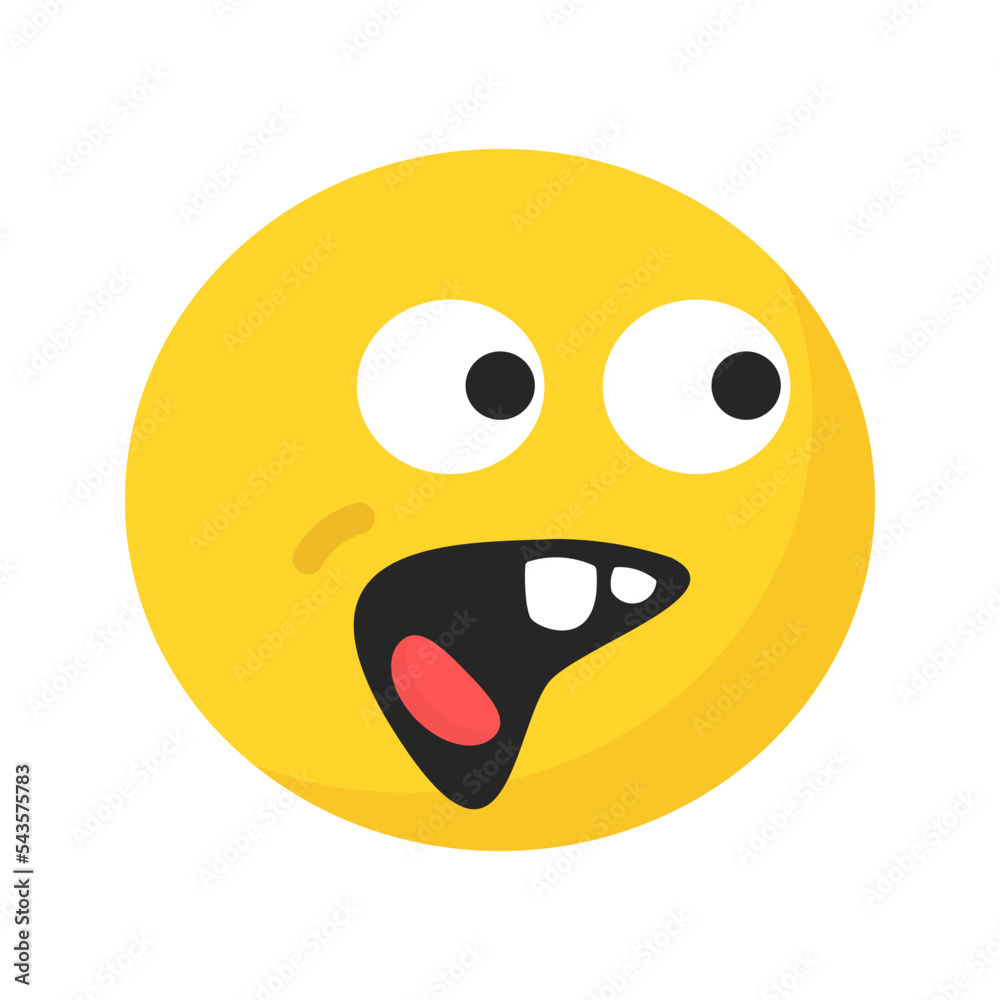 Emoji emoticon yellow face confuse funny symbol illustration smile happy