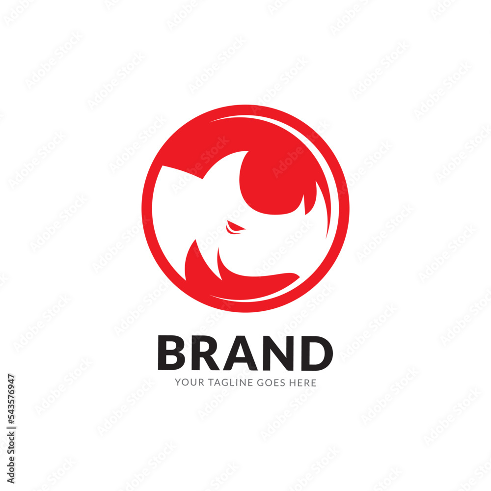 Rhino logo icon design template. Rhino logo icon design template.