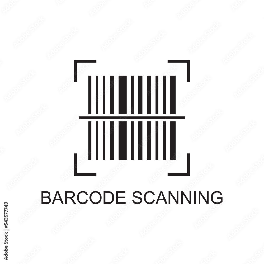 barcode scanning icon , technology icon