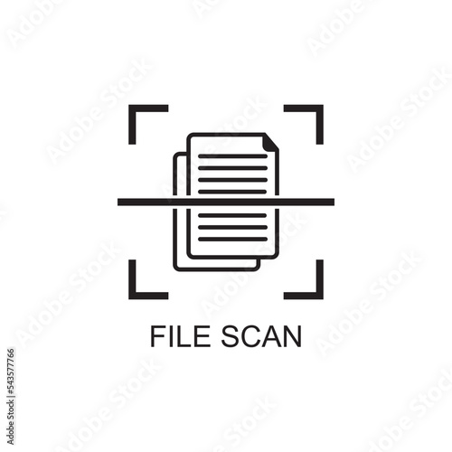 file scan icon , technology icon