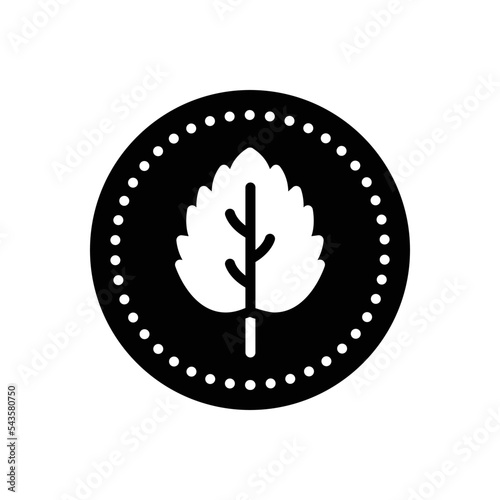 Black solid icon for melissa