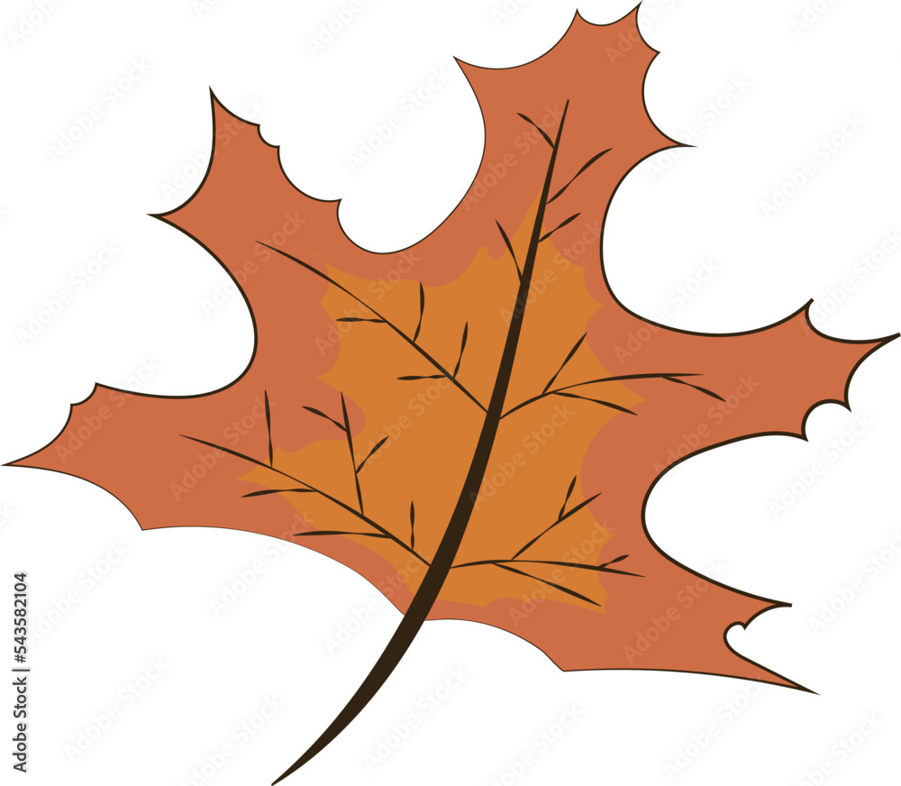 Naklejka premium Thanksgiving Orange Maple Leaves Icon Decorative Illustration Graphic Element