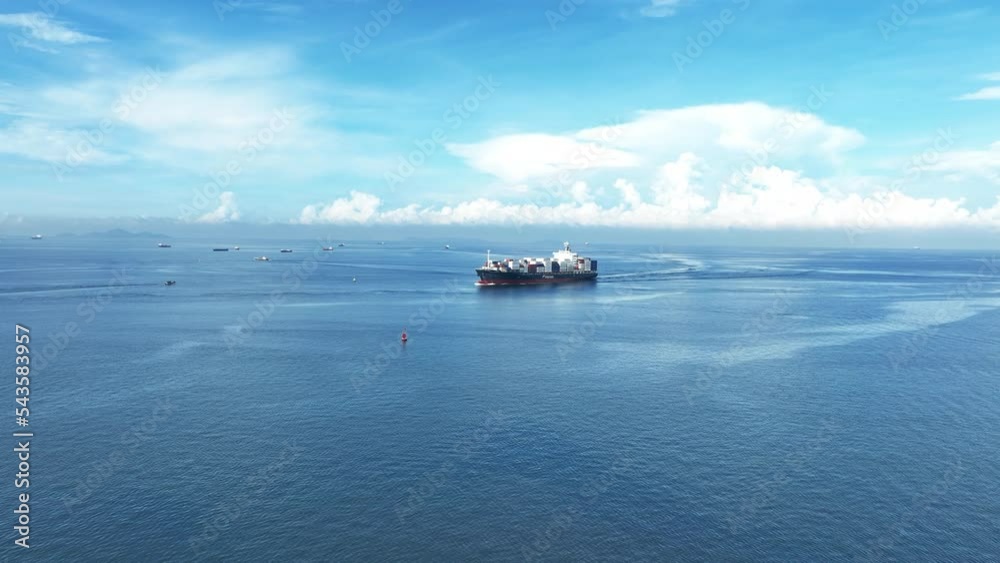 Container cargo ship was dragged by tug boat to international cargo port shipyard for service transport, logistic service transportation and maintenance insurance concept side view. Container cargo ship was dragged by tug boat to international cargo port shipyard for service transport, logistic service transportation and maintenance insurance concept side view.