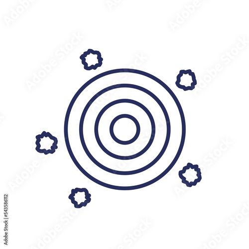 missed target line icon on white