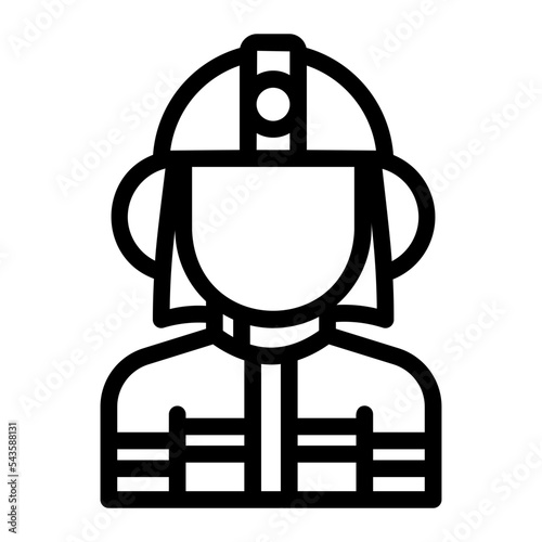 firefighter line icon