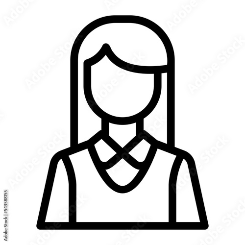 saleswoman line icon