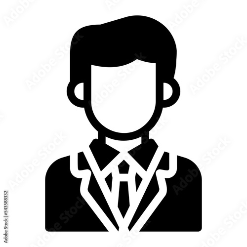 businessman glyph icon
