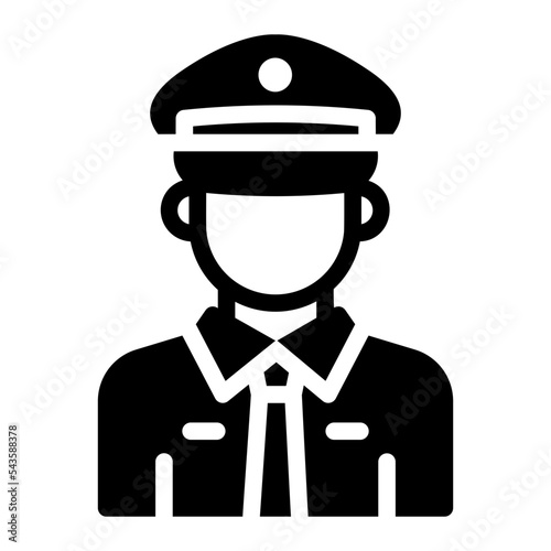 policeman glyph icon