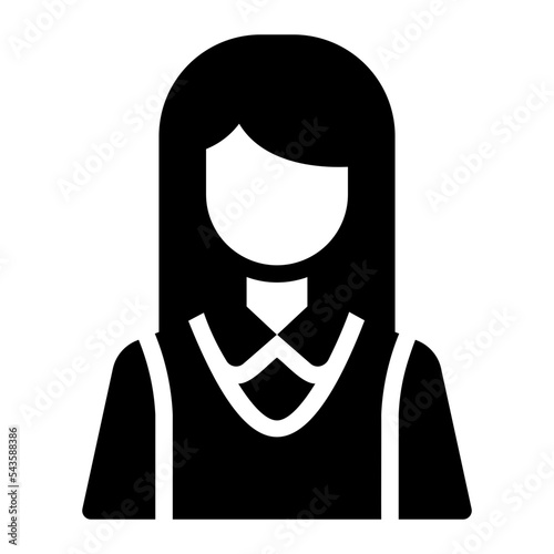 saleswoman glyph icon