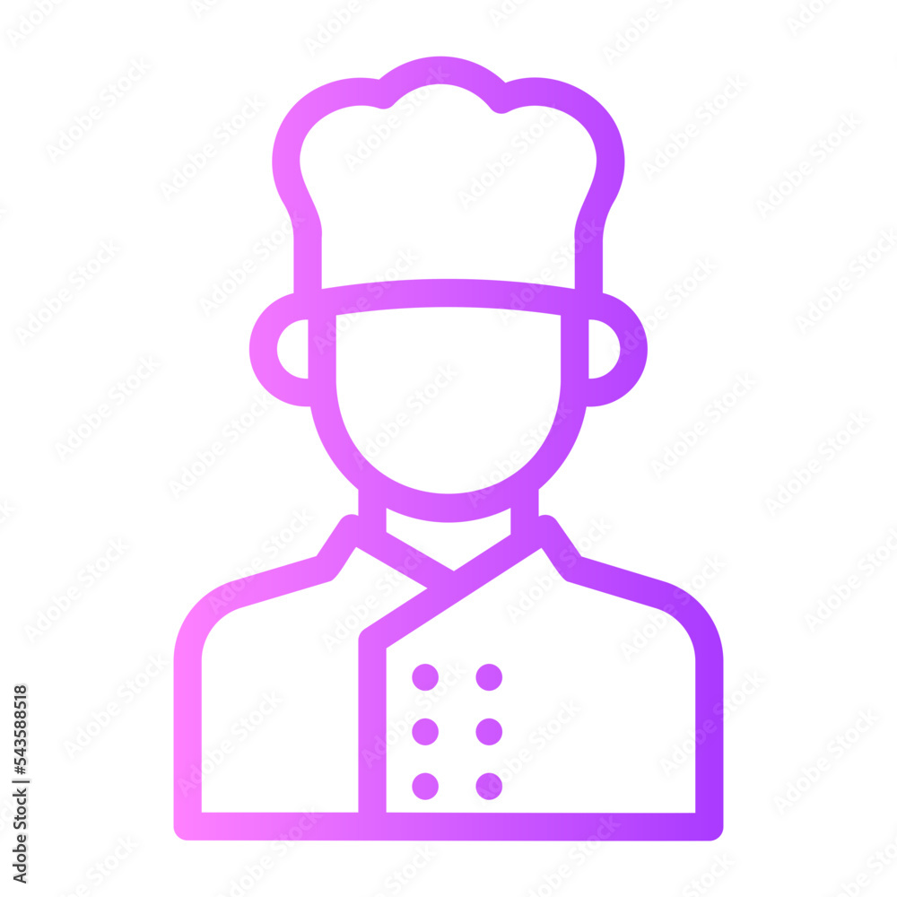 chef gradient icon chef gradient icon