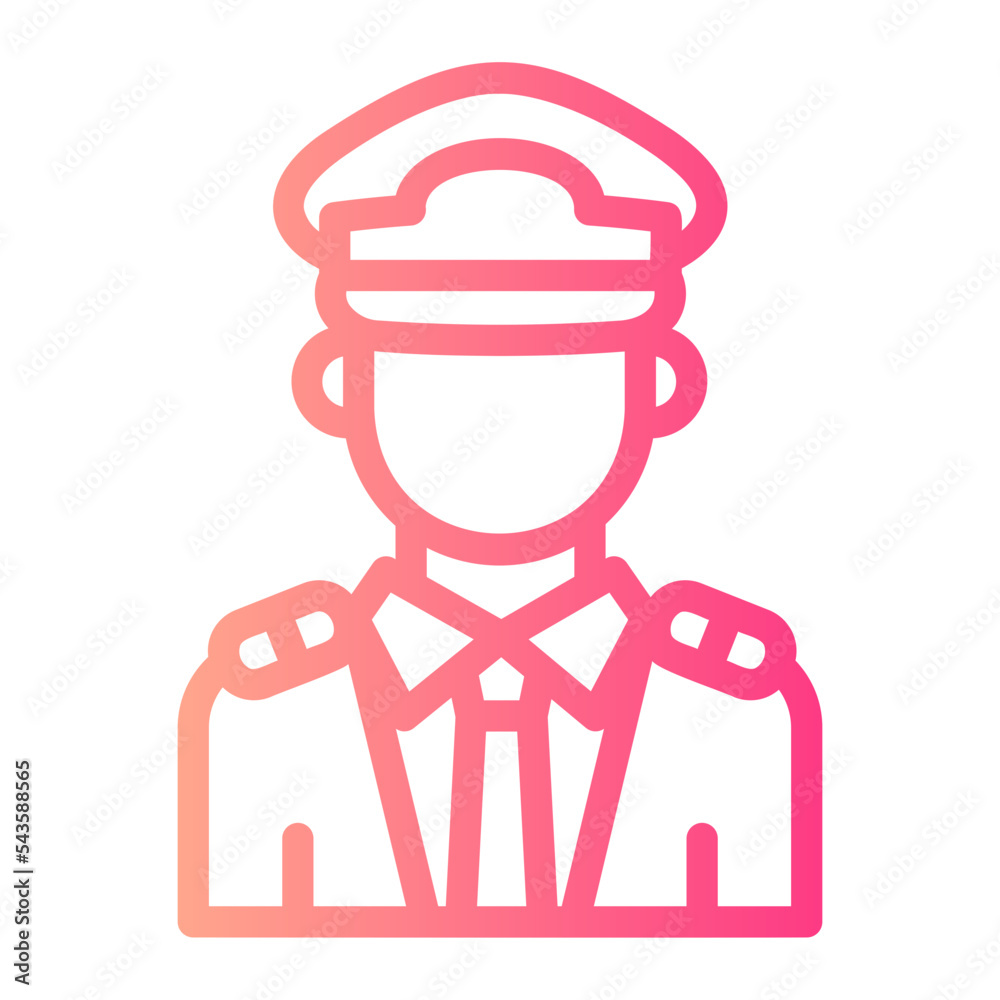 pilot gradient icon pilot gradient icon