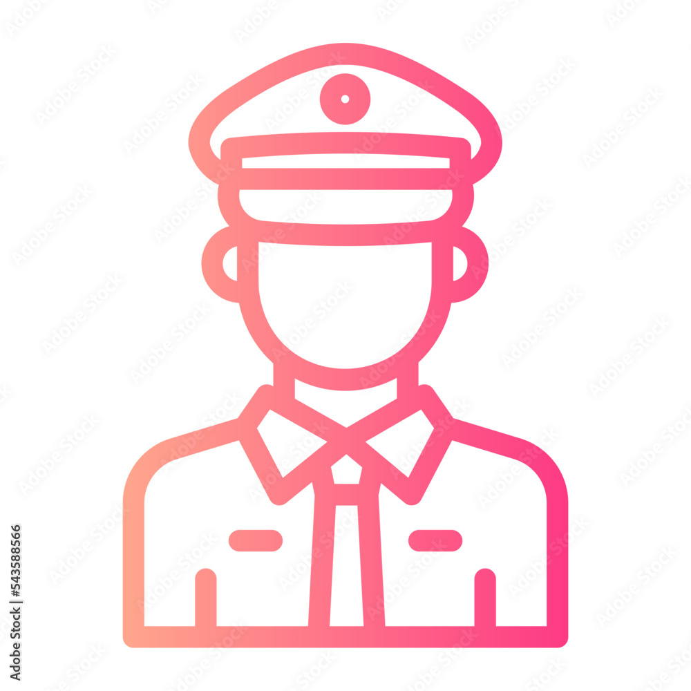 policeman gradient icon policeman gradient icon