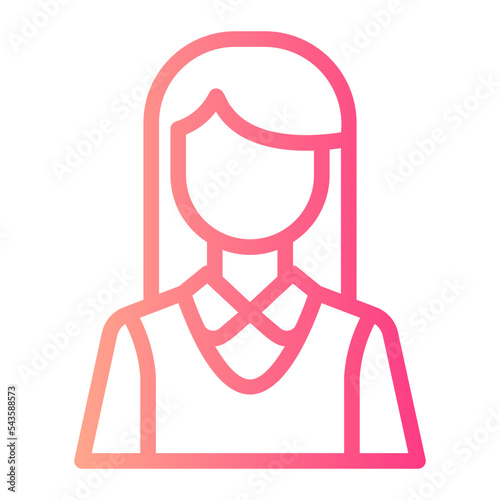 saleswoman gradient icon