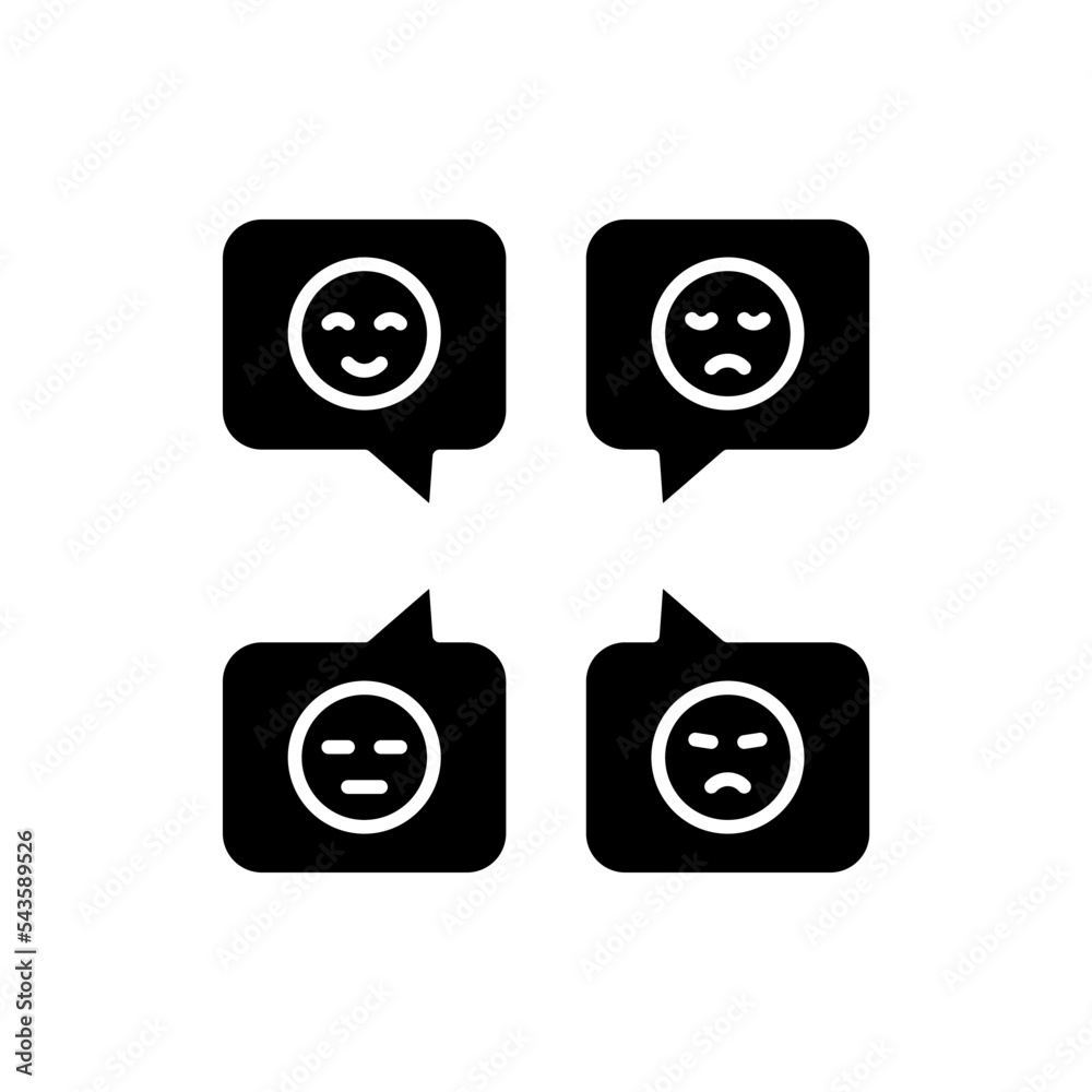 icon glyph emoji, emoticon, expression, customer, feedback, rating, review, chat, communication, bubble chat. editable color. glyph or solid black icon style. icon glyph emoji, emoticon, expression, customer, feedback, rating, review, chat, communication, bubble chat. editable color. glyph or solid black icon style.