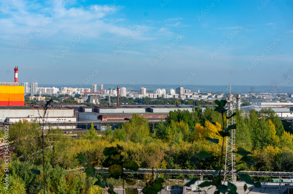 Novokuznetsk, view of the city from the factory Novokuznetsk, view of the city from the factory