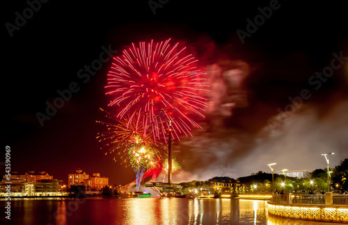 New Year Fireworks Show At Putrajaya, Malaysia