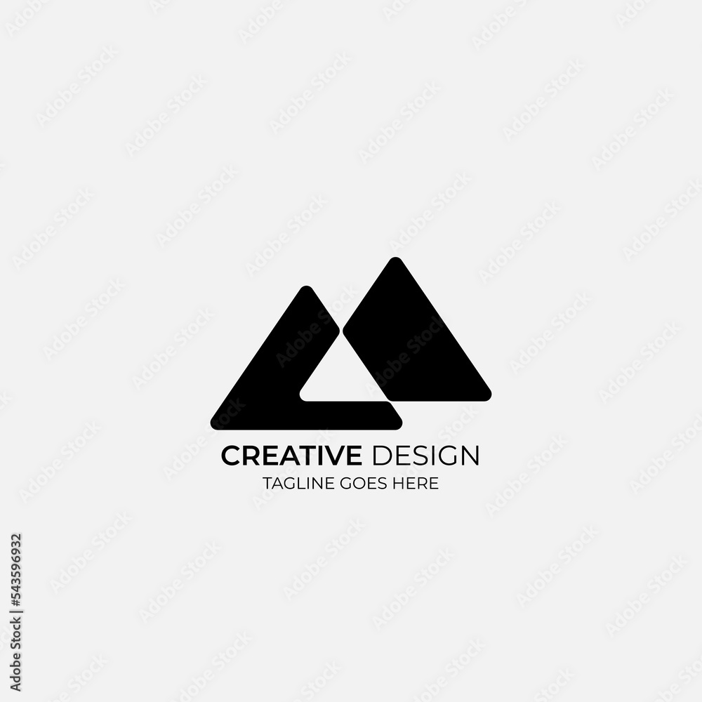 Triangle Minimalist and modern vector logo design suitable for business and brands